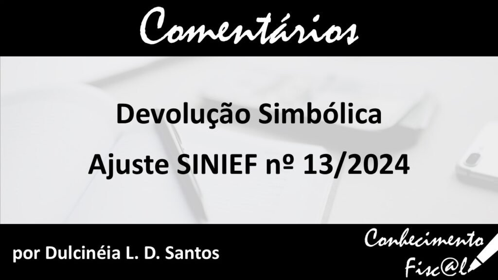 Devolução simbólica - Conhecimento Fiscal