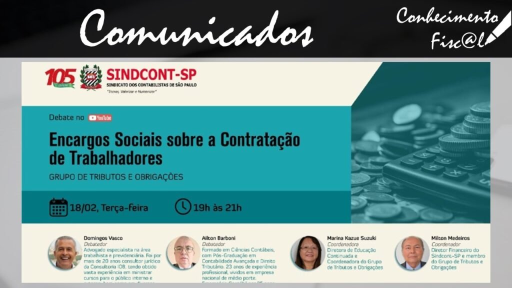 Encargos Sociais sobre a contratação de Trabalhadores