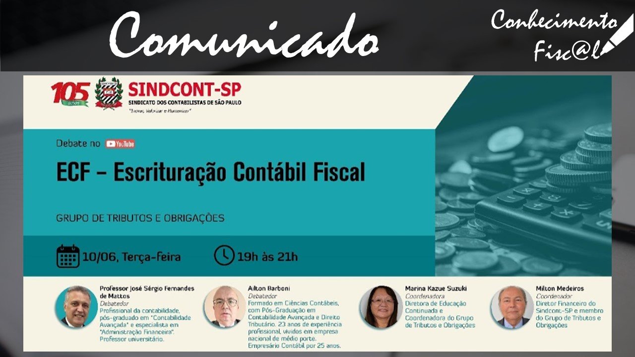 ECF - Escrituração Contábil Fiscal
