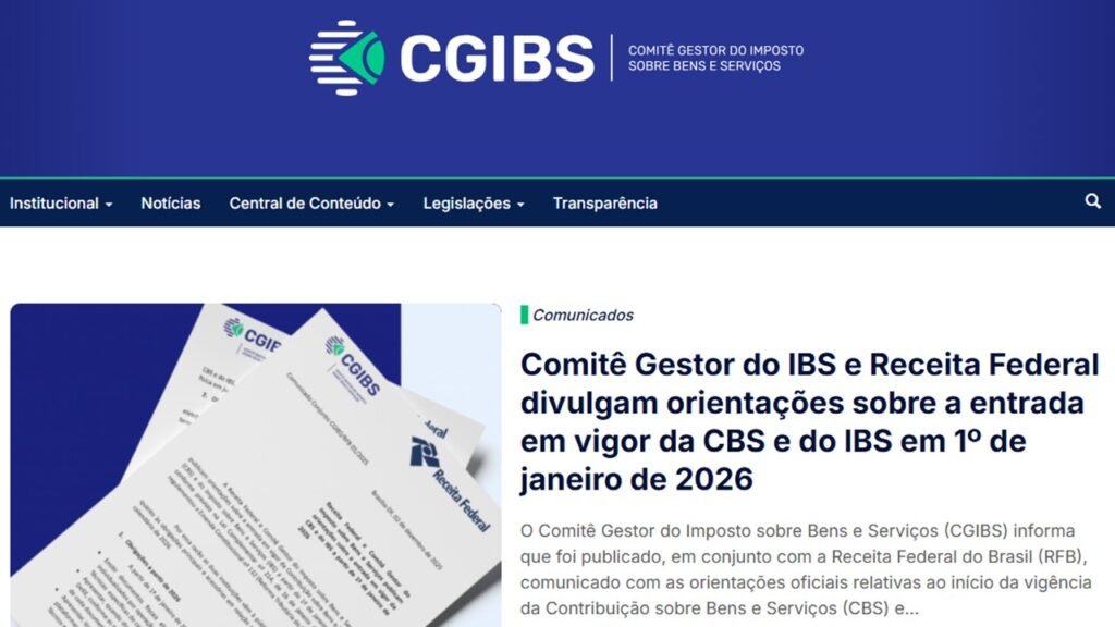 Comitê Gestor do IBS e RFB divulgam orientações para 2026