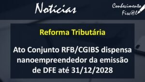 Nanoempreendedor é dispensado de DFE