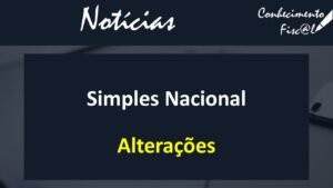 Simples Nacional - Alterações